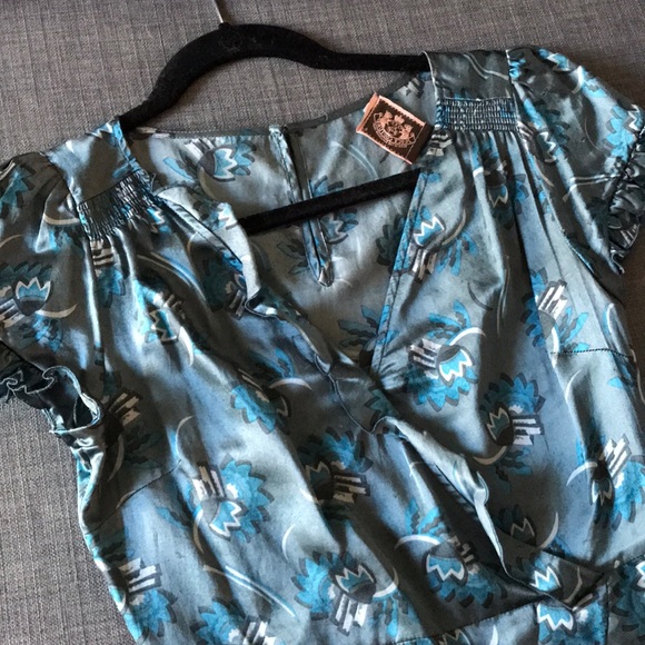 Front Ruffle Silk Dress - Picture 2 of 5